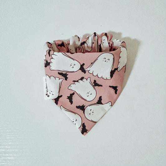 Pink Ghost Scrunchie Bandana