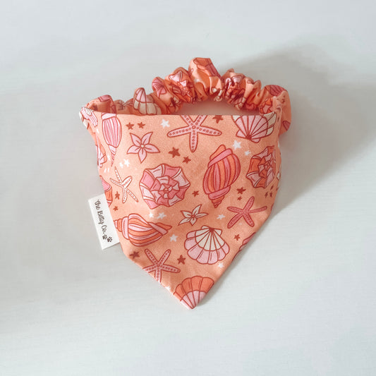 Pink Seashells Scrunchie Bandana