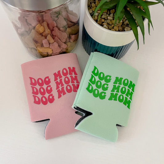 Retro Dog Mom Coozie