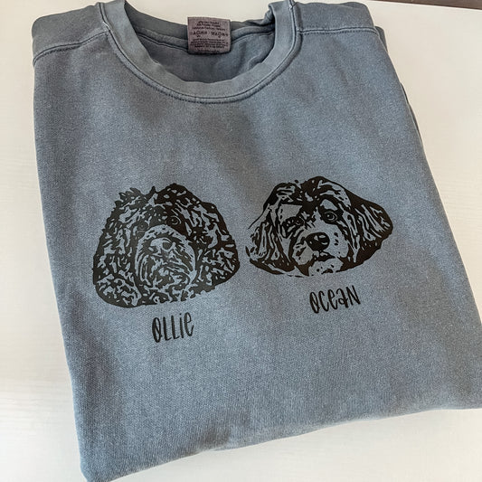 Custom Dog Comfort Color Sweatshirts